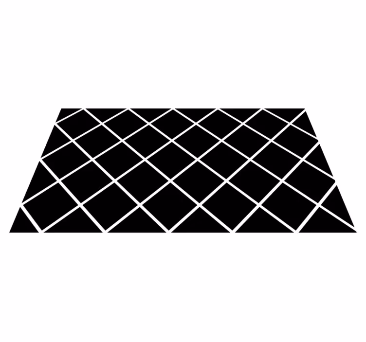 Moderne geometriske linjer vinyl teppe svart - Tenstickers