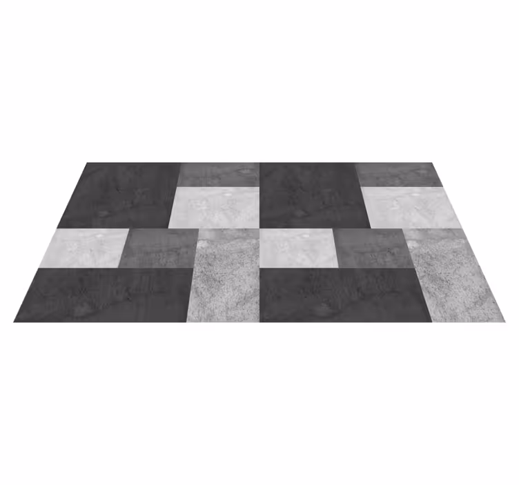 Moderne vinyl teppe svart - Tenstickers