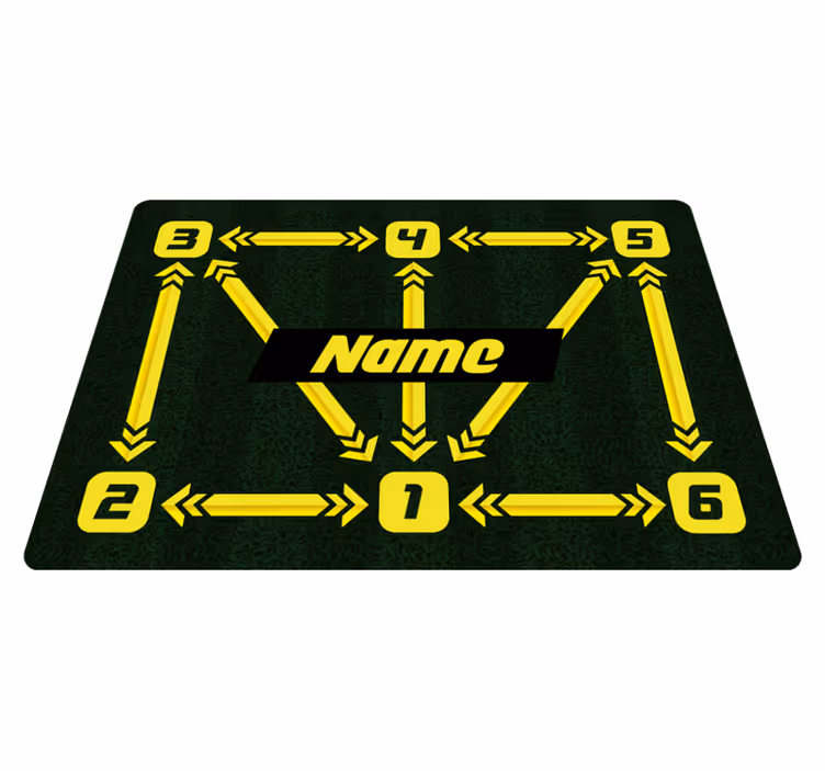 Tilpassbar Vinylmatte med Taktisk Fotballdesign - Tenstickers