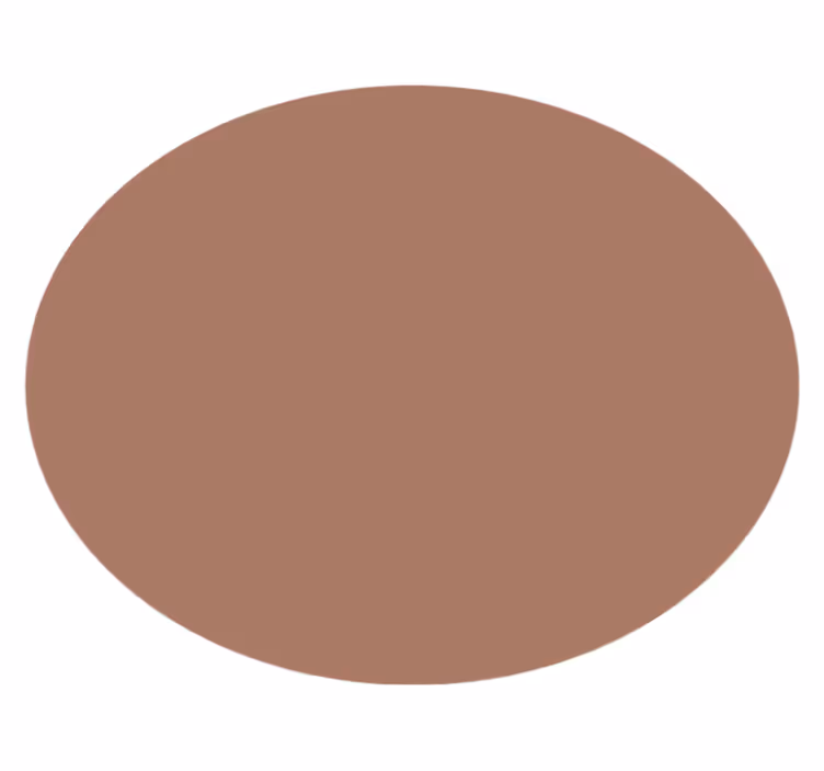mocha mousse vinyl teppe rund - Tenstickers
