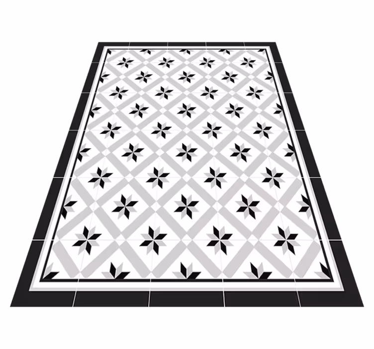 Hydraulisk svart vinyl teppe kjøkken - Tenstickers