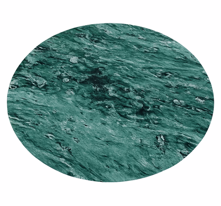 Elegant marmoreffekt vinyl teppe grønn - Tenstickers
