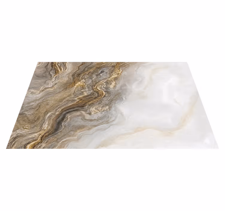 Taupe onyx-effekt marmor vinylteppe - Tenstickers