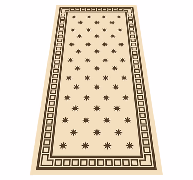 Vintage beige motiv vinyl teppe kjøkken - Tenstickers