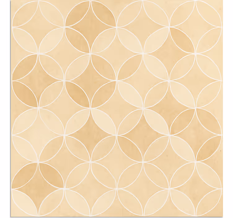 Geometriske overlappende sirkler vinyl teppe spiserom - Tenstickers