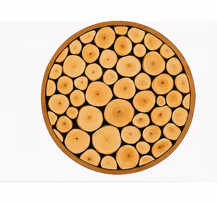 Naturlig treskive vinyl teppe spiserom - Tenstickers