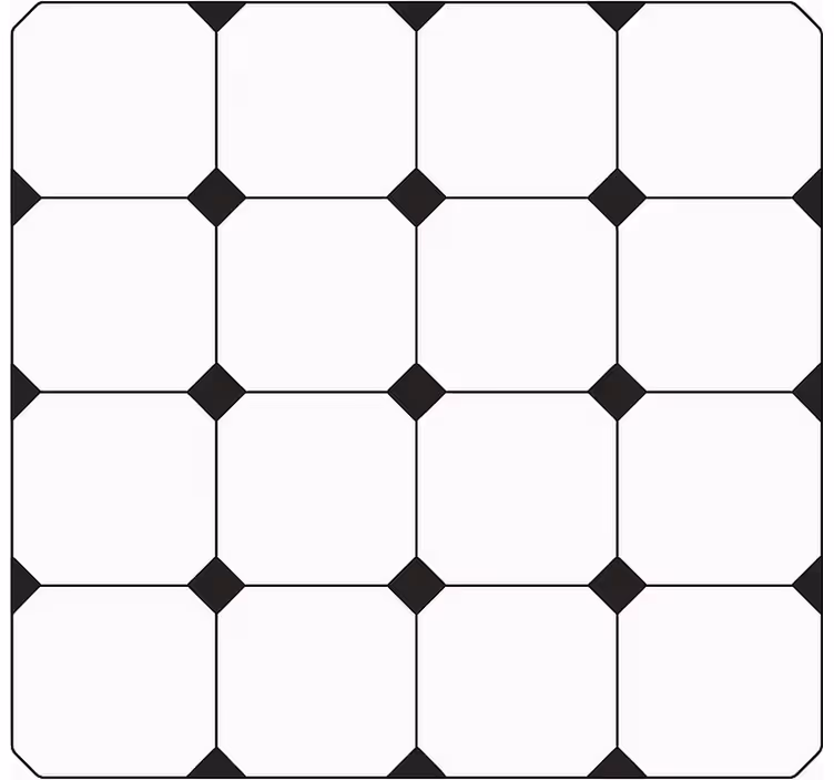 Rutete diamanttrykk vinyl teppe kjøkken - Tenstickers