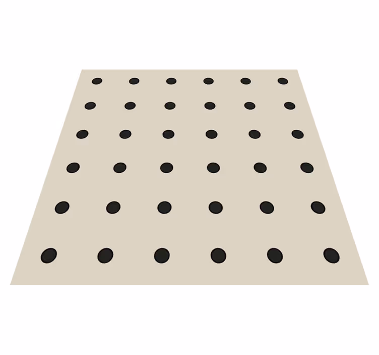 Beige pokaprikket mønster vinyl teppe kjøkken - Tenstickers
