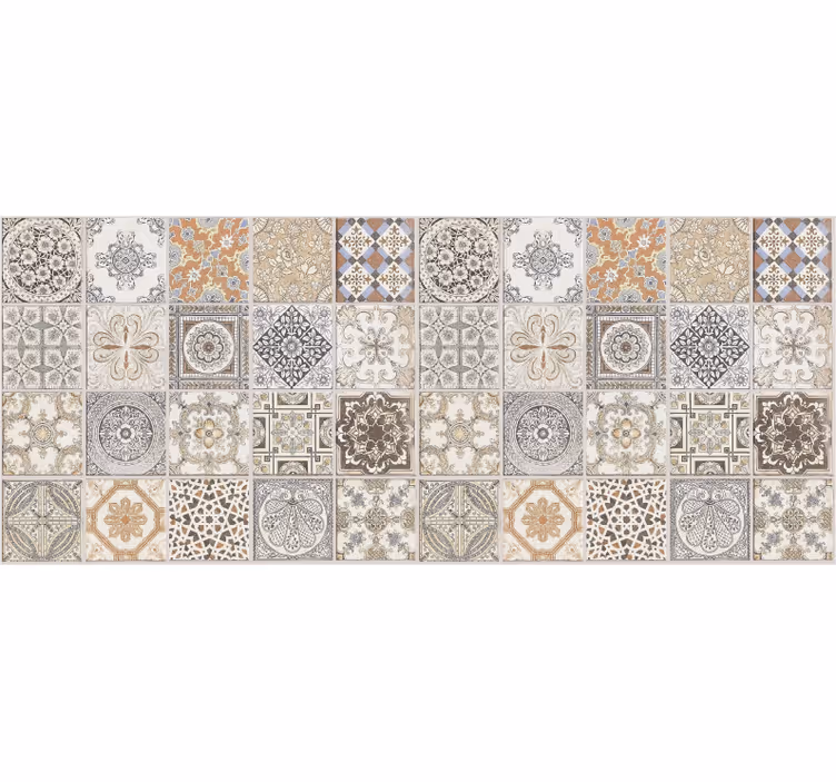 Persiske fliser crearreda vinyl teppe mosaikk - Tenstickers