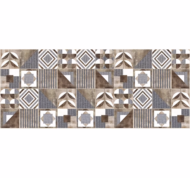 Brun sement vinyl teppe mosaikk - Tenstickers