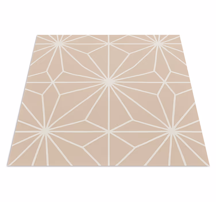 Vinyl teppe kjøkken beige stjerner mønster - Tenstickers