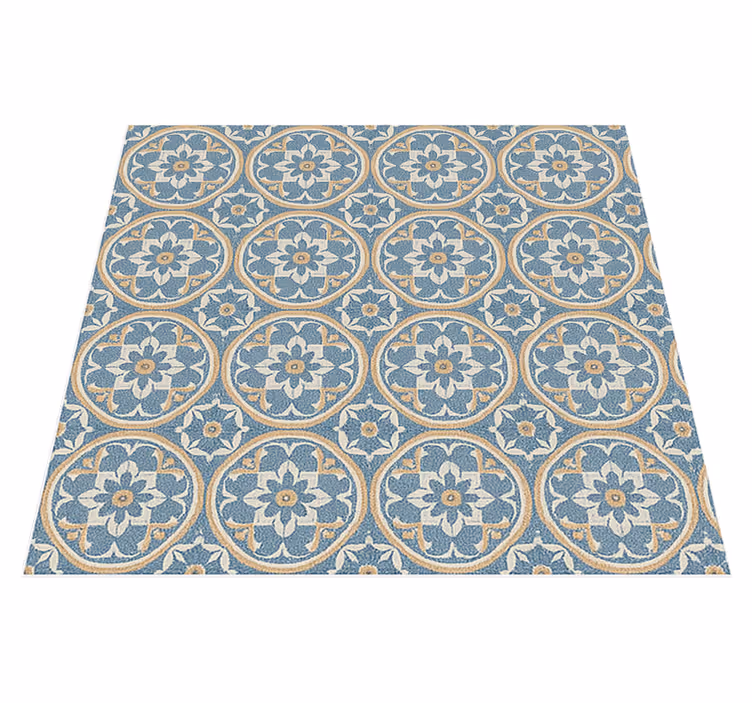 Vinyl teppe stue azulejo stil matte - Tenstickers