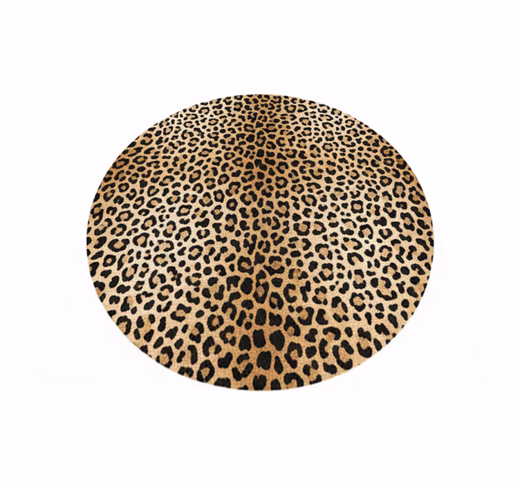 Panterprint vinyl teppe stue - Tenstickers
