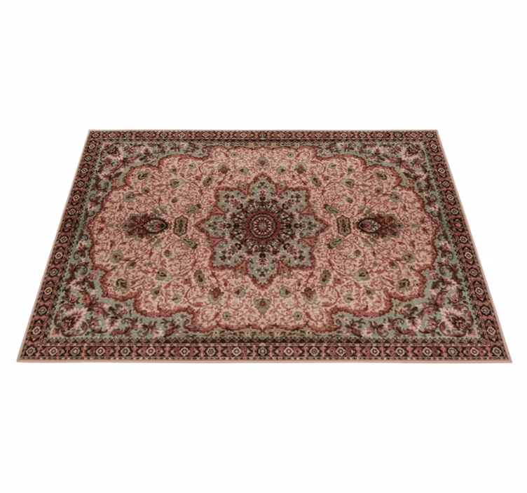 Vinyl teppe stue vintage rose - Tenstickers