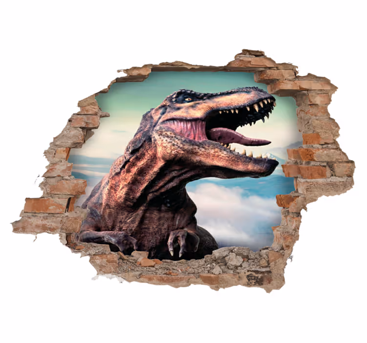 Vinyl teppe dyr realistisk 3d t-rex - Tenstickers