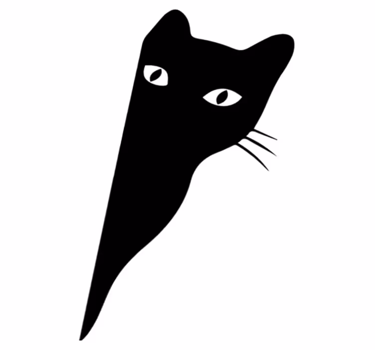 Vinyl teppe dyr glurende katt - Tenstickers