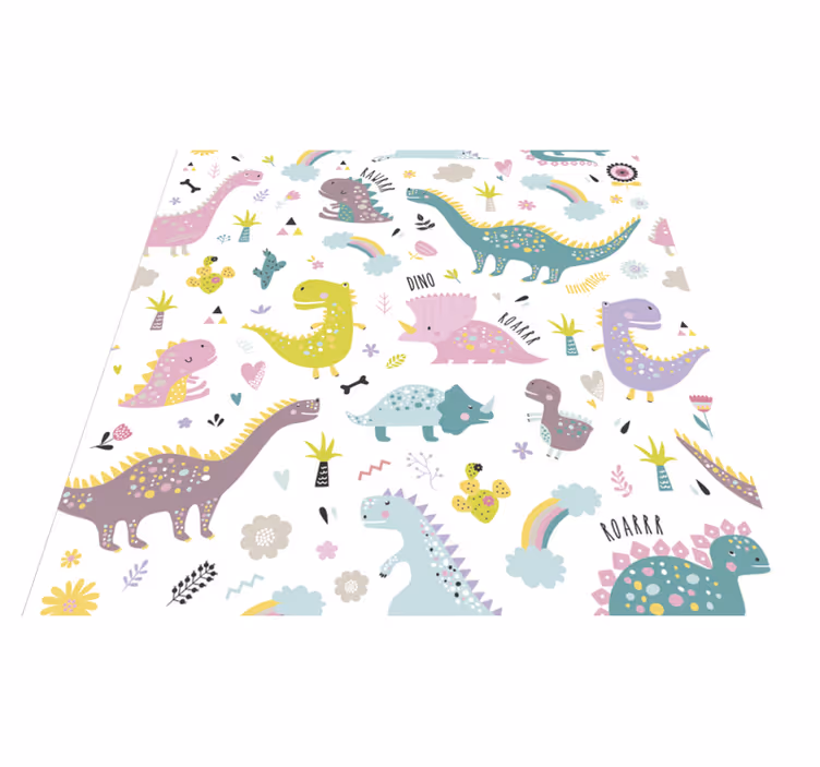 Vinyl teppe dyr dinosaur kallax - Tenstickers