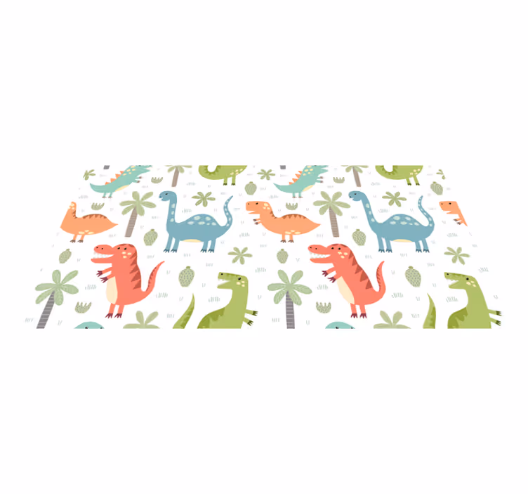 Vinyl teppe dyr glad dinosaur kallax - Tenstickers