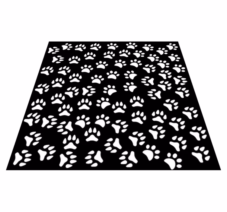 Vinyl teppe dyr hvite dyreprint - Tenstickers