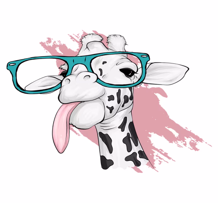 Vinyl teppe dyr giraffsprut - Tenstickers