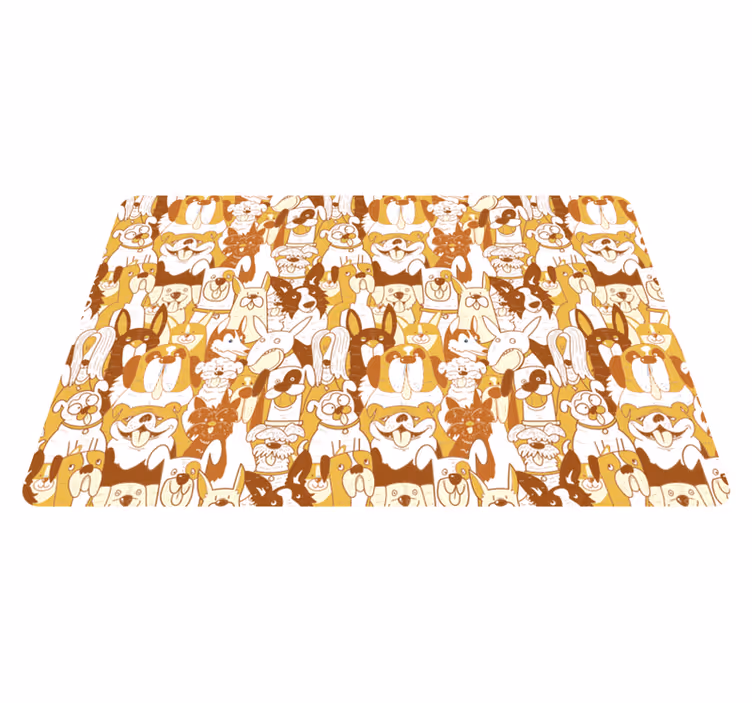 Vinyl teppe dyr hundefest - Tenstickers