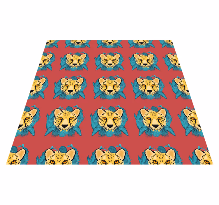 Vinyl teppe dyr orientalsk leopardgrafikk - Tenstickers