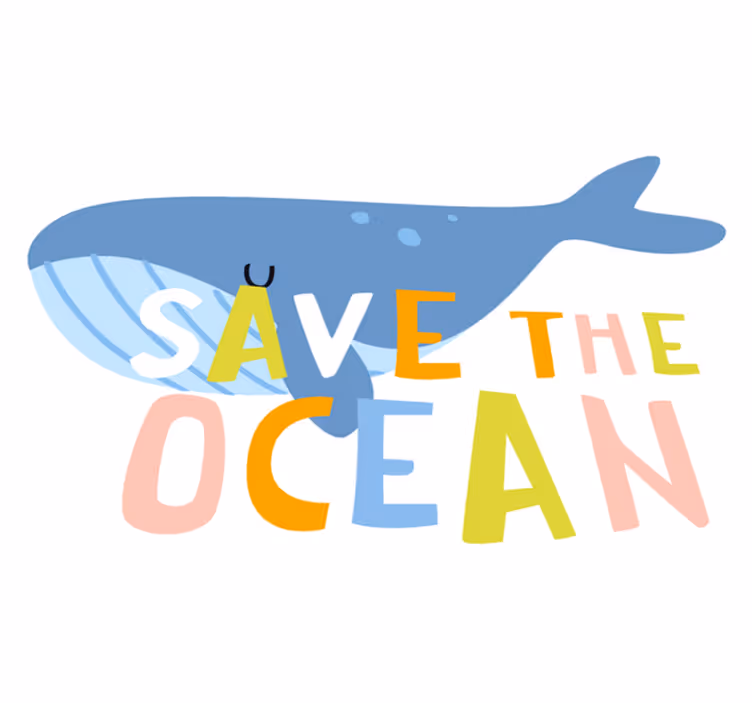 Vinyl teppe dyr redde havet beluga - Tenstickers