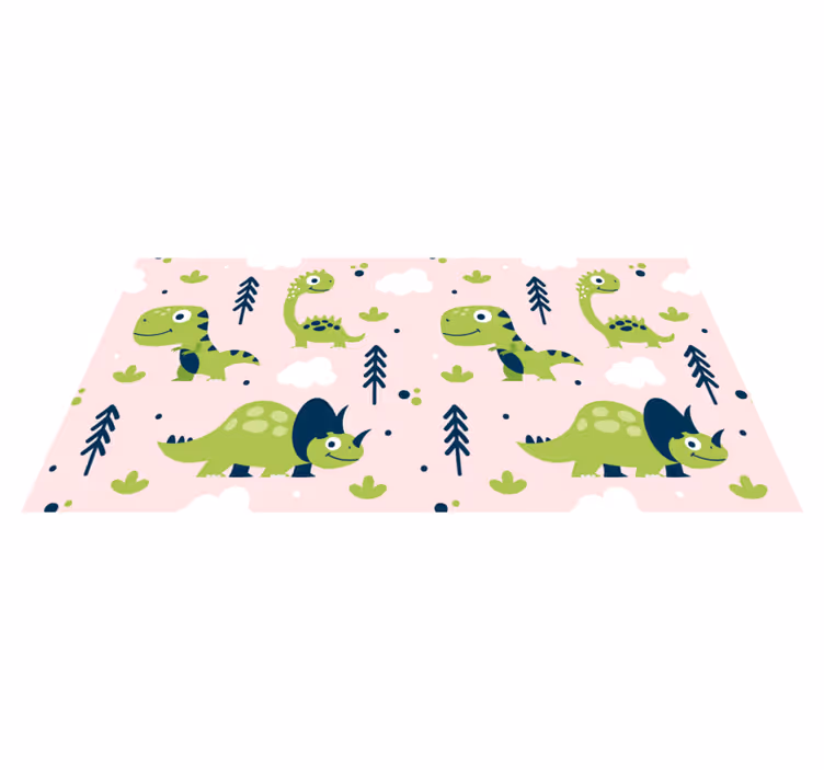 Vinyl teppe dyr lekne dinosaurer tema - Tenstickers