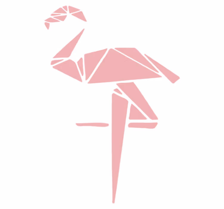 Vinyl teppe dyr stilige flamingoer - Tenstickers