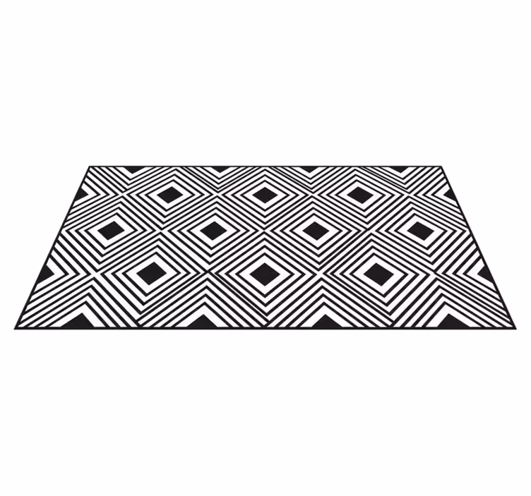 Tøft diamantgitter vinyl teppe kjøkken - Tenstickers