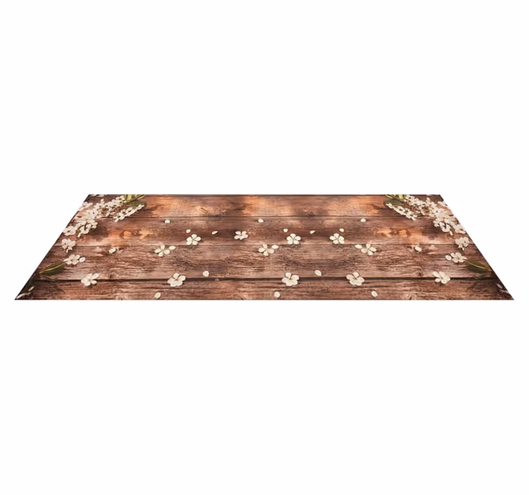 Floral treverk scatter vinyl teppe kjøkken - Tenstickers