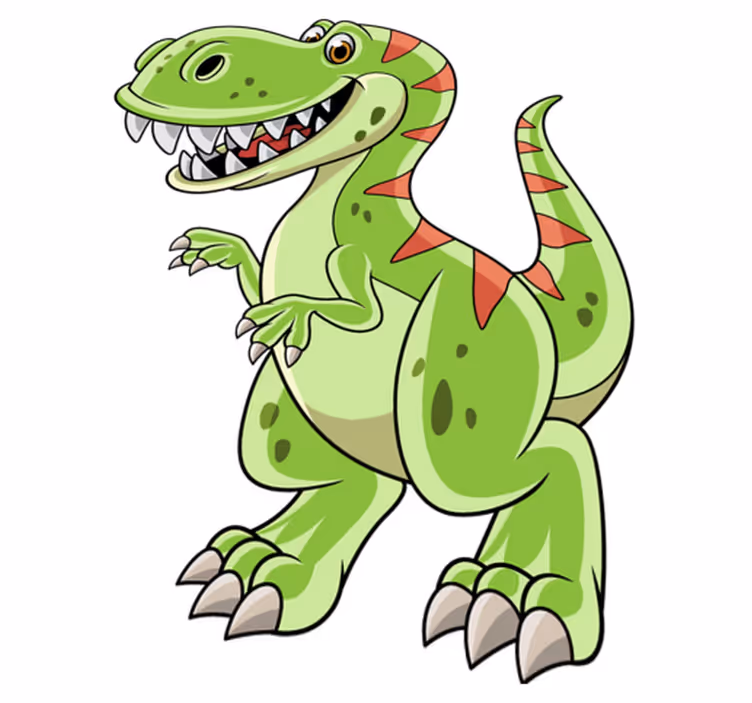Vinyl teppe dyr tegneserie tyrannosaurus rex - Tenstickers