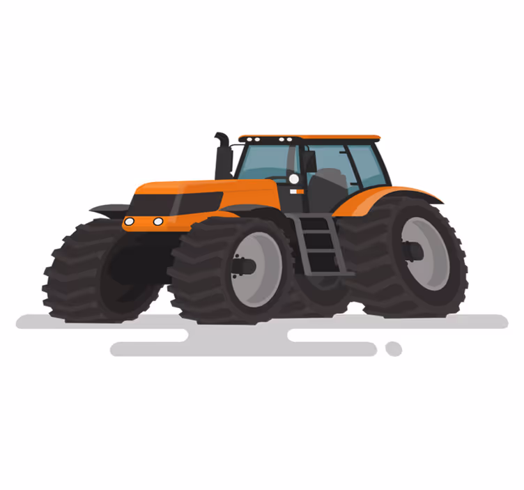 Vinyl teppe dyr traktor med store dekk - Tenstickers