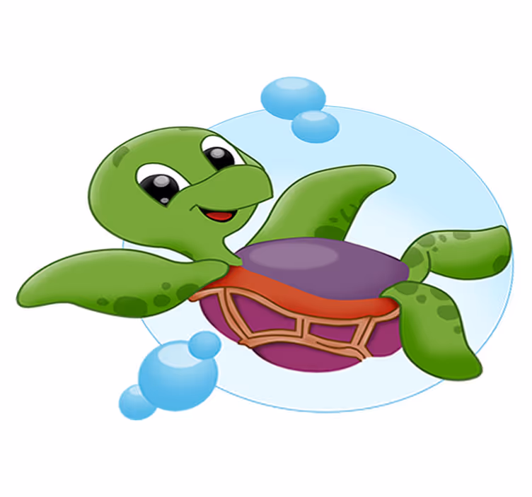 Vinyl teppe dyr baby skilpadde leker - Tenstickers