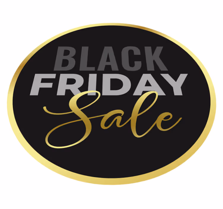Black friday vinylteppe gylden bakgrunn - Tenstickers