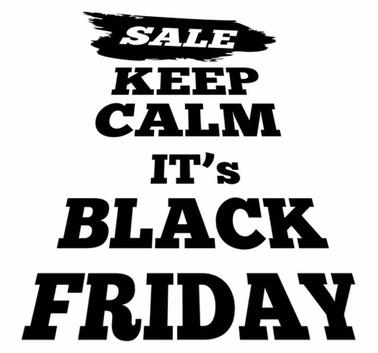 Black friday vinylteppe med kampanjeskilt - Tenstickers