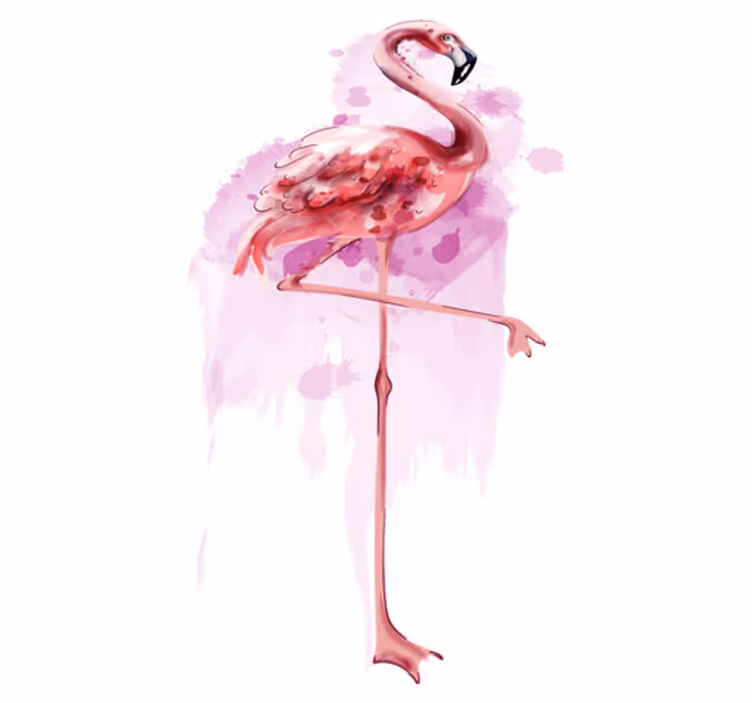 Vinyl teppe dyr elegant flamingo silhuett - Tenstickers