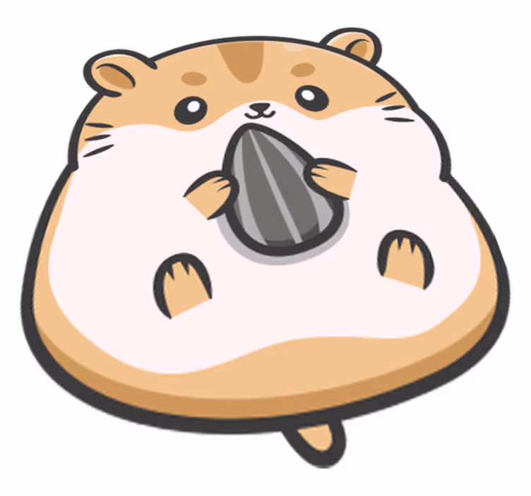 Vinyl teppe dyr søt hamster grafikk - Tenstickers