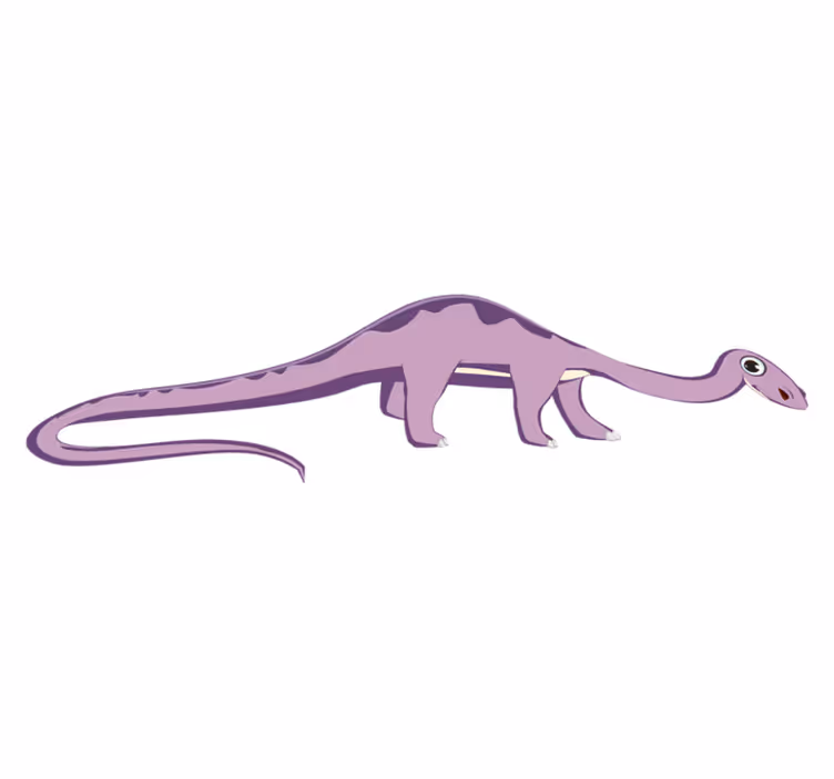 Vinyl teppe dyr vennlig langhalsdinosaur - Tenstickers