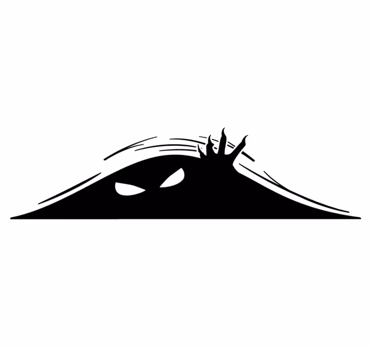 Monstrene titter frem halloween vinyl teppe - Tenstickers