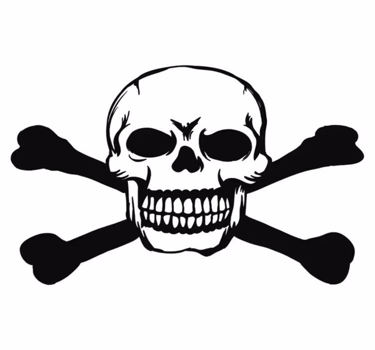 Halloween vinyl teppe med hodeskalle til bil - Tenstickers