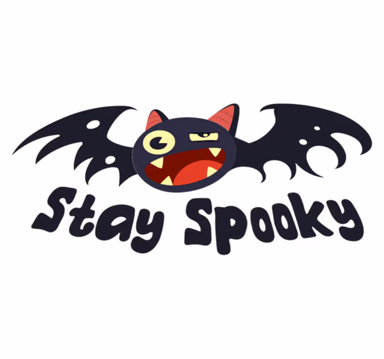 Halloween vinyl teppe med skumle flaggermus - Tenstickers