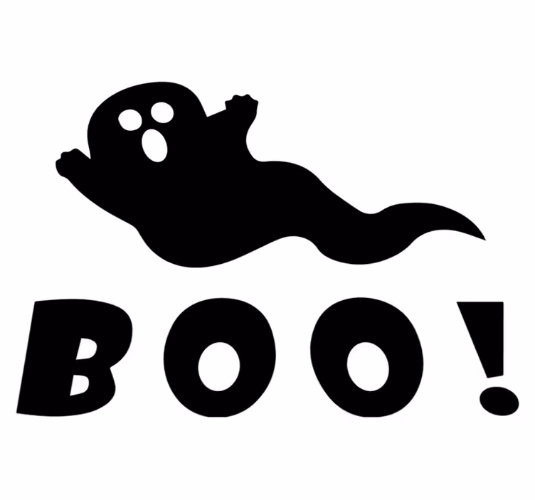 Halloween vinyl teppe spøkelsesaktig boo display - Tenstickers