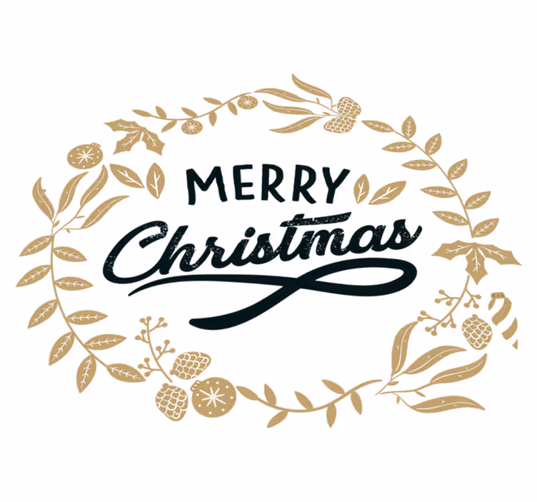 Jul vinyl teppe med blomsterbroderi - Tenstickers