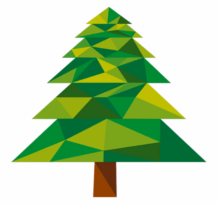 Pino polygonal jul vinyl teppe - Tenstickers