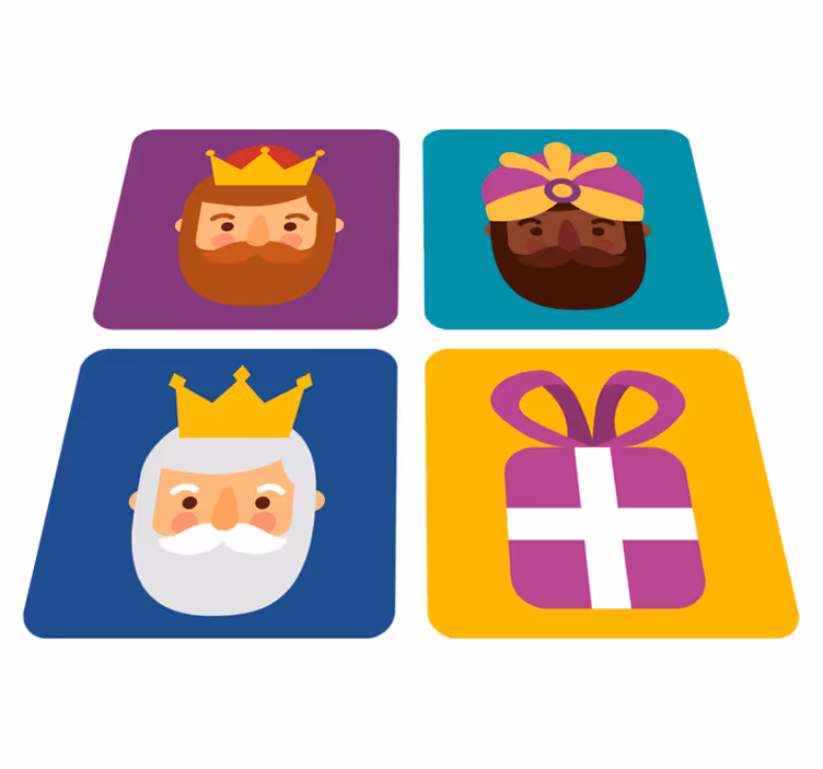 Jul vinyl teppe tre kongers pakke - Tenstickers
