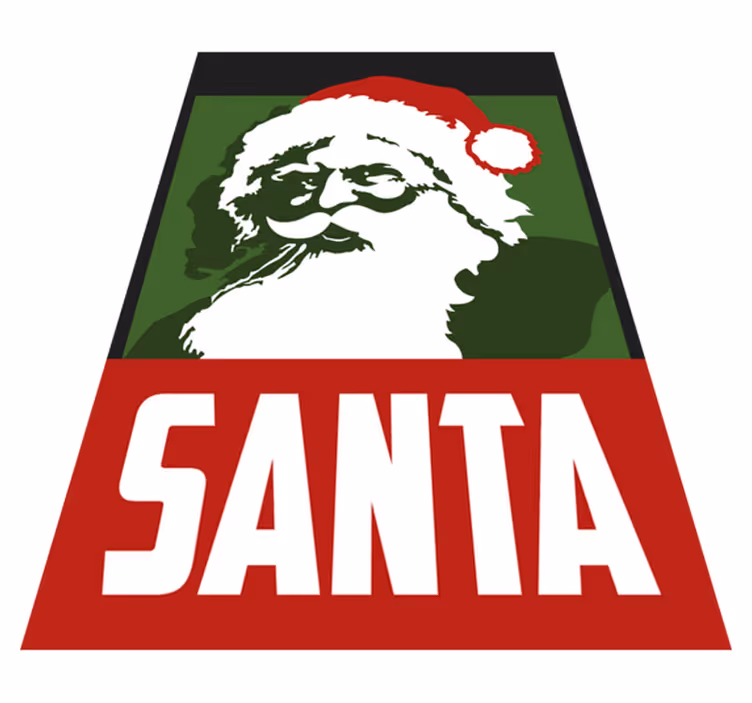 Jul vinyl teppe realistisk nisse - Tenstickers