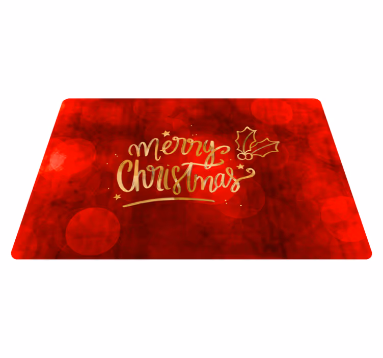 Jul vinyl teppe god jul i rødt laptop - Tenstickers