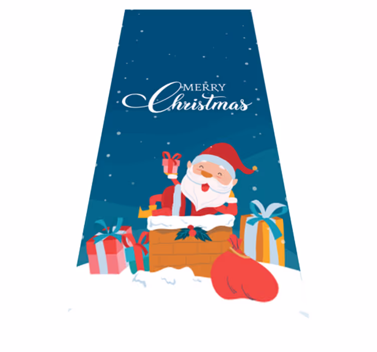 Jul vinyl teppe vi har en god jul med nisse - Tenstickers