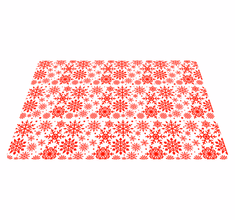 Jul vinyl teppe røde snøfnugg laptop - Tenstickers